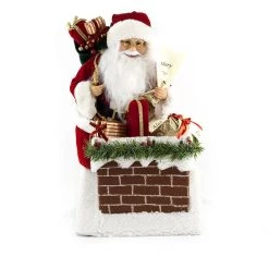 TDC USA INC Holidays 18" Santa On Chimney