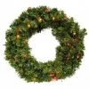 TDC USA INC Holidays 24" Wreath With 200 Tips & 50 Mini-lights