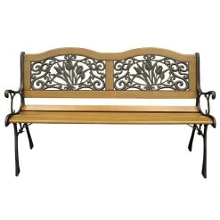 TDC USA INC Park Bench With Decorative Design Spring & Summer