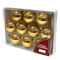 TDC USA INC 10 Pack Glass Ornaments