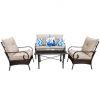 TDC USA INC 4 Piece Wicker Sofa Set Spring & Summer