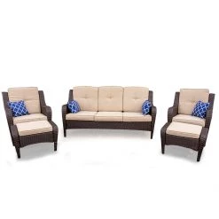 TDC USA INC 5 Piece Steel Patio Set