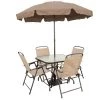 TDC USA INC 6 Piece Sling Patio Set (chocolate) 1 TDC USA INC 6 Piece Sling Patio Set (chocolate)