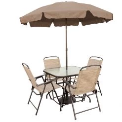 TDC USA INC 6 Piece Sling Patio Set (chocolate)
