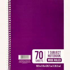 TDC USA INC 70 Sheets 1 Subject Spiral Notebook Back To School