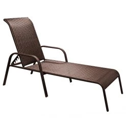TDC USA INC Spring & Summer Aluminium Wicker Lounger