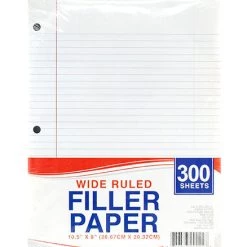 TDC USA INC 300 Sheets Filler Paper Back To School