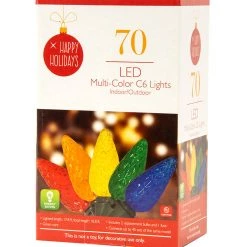 TDC USA INC Holidays 70 Count Multi-color C6 LED Lights