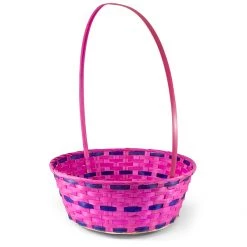 TDC USA INC Holidays Round Bamboo Easter Basket