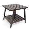 TDC USA INC Slat Umbrella Side Table Spring & Summer