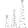 TDC USA INC Holidays Multi-color Lights Spiral Trees With Stars (set Of 3)