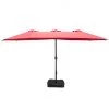 TDC USA INC 15' Twin Umbrella With Sandbag Base Spring & Summer