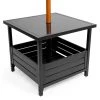 TDC USA INC Spring & Summer Umbrella Side Table With Glass Top